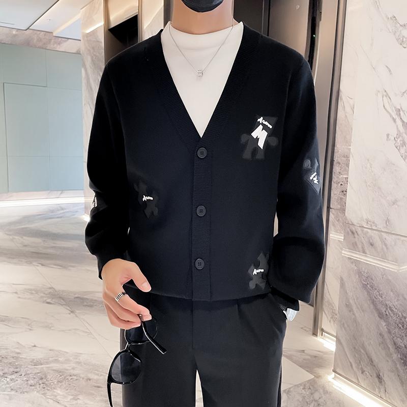 

Осенний новый свитер с высоким воротом, мужской свободный и ленивый стиль, корейский модный свитер, пуловер, пальто 3XL чёрный