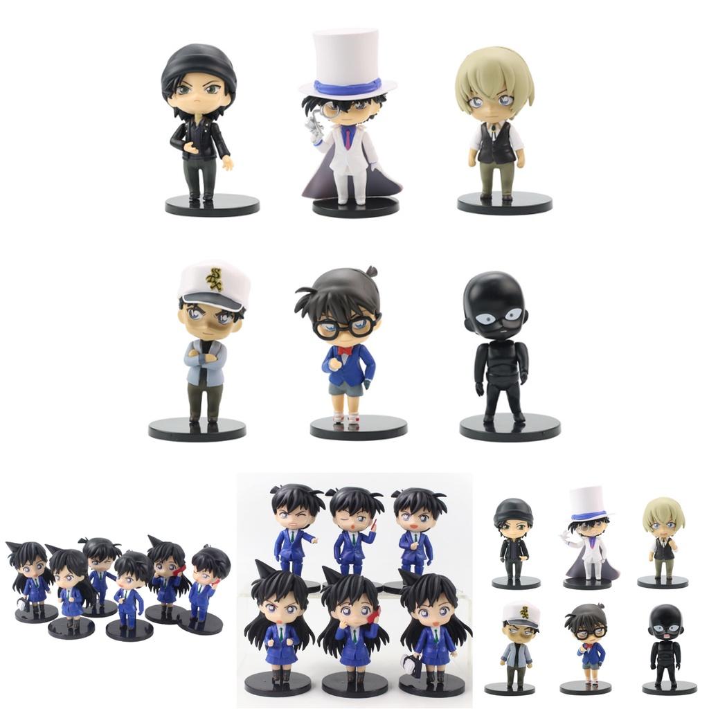 Detective Conan Figures Set Of 6 Pvc Material About 9-12cm Height Perfect For Home Ornaments