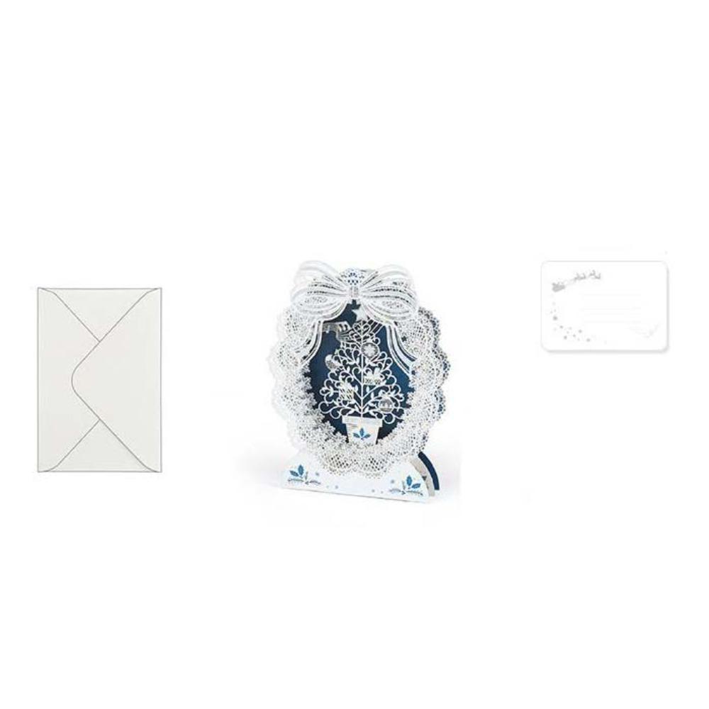 Laser Engraved Christmas 3D Greeting Card with Envelope and Postcard Thank You Letter  New Year