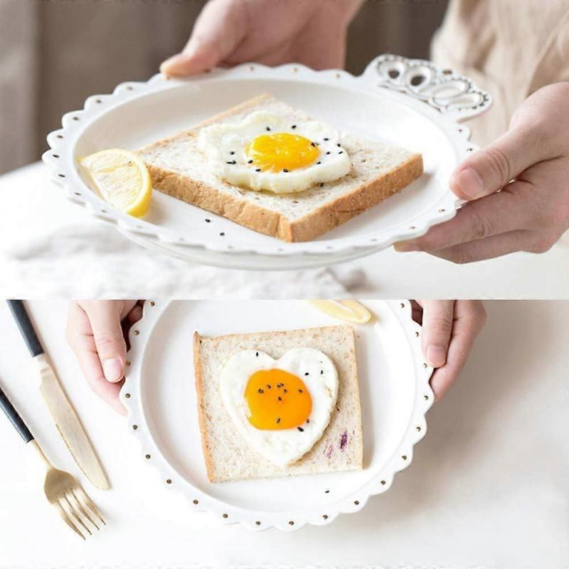 Microwave Egg Poacher Egg Maker Steamed Egg Cooker Mold Fried Eggs Oven Pan Hard Boiled (Flowers + Heart,Yellow))
