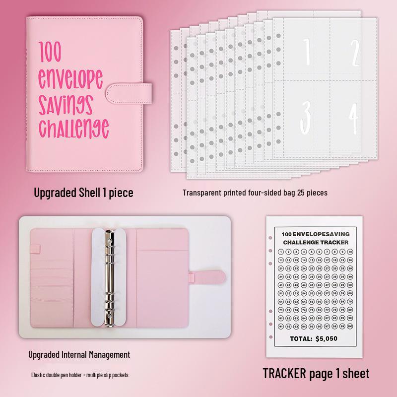 100-Day Cross-Border Savings Challenge Notebook for Couples