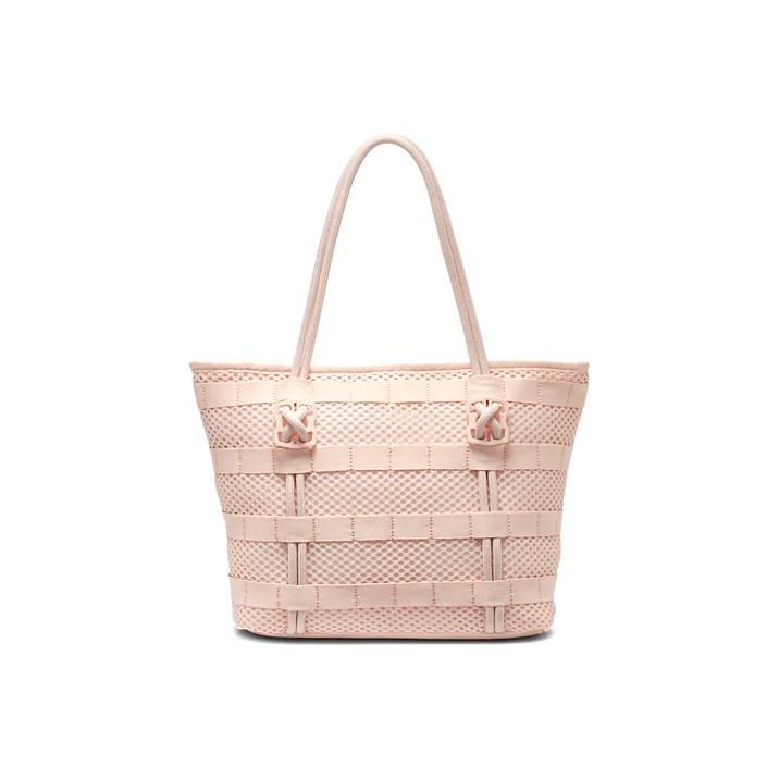 Nike Air Tote Bag Logo Woven Polyester Tote Shopping Bag Shoulder Handbag Regular Women Tote Bags Orange Pink CU2607-664