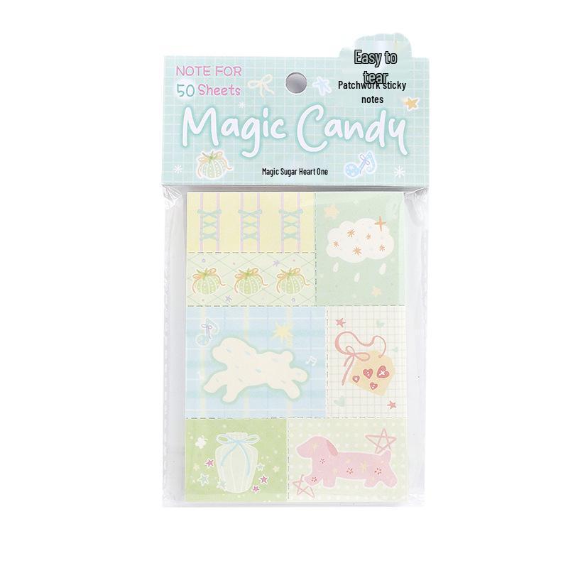 Patchwork Dream Town Sticky Notes: Planner Memo, Message, Collage Decoration Material