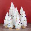 Plastic Mini White Christmas Tree with Colorful Bells Artificial Xmas Pine Tree  Party Favors