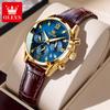 OLEVS 5523 Womens Watch Fashion Casual Original Wristwtach Waterproof Luminous Wristwatch Multifunctional Chronograph Date Watch
