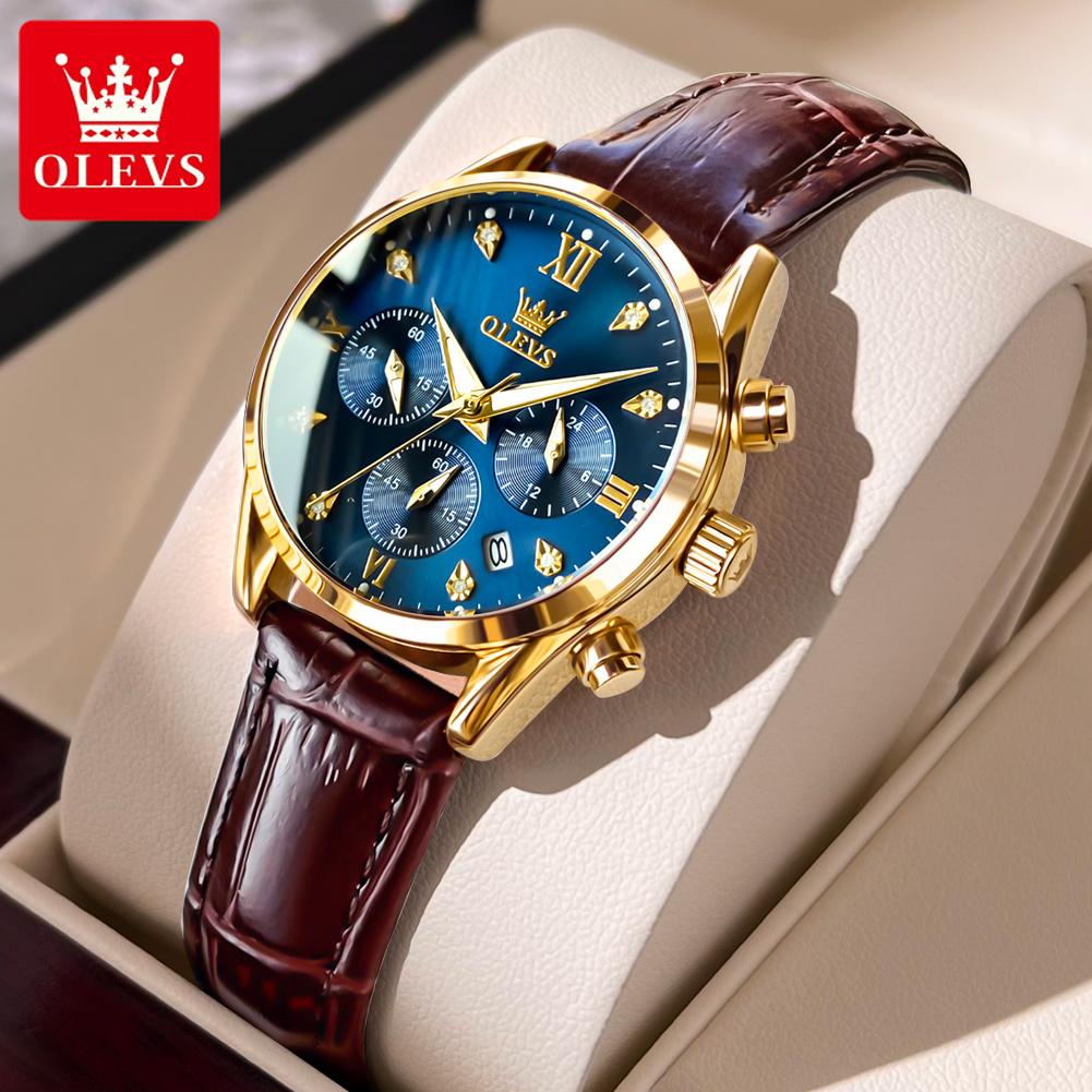 OLEVS 5523 Womens Watch Fashion Casual Original Wristwtach Waterproof Luminous Wristwatch Multifunctional Chronograph Date Watch