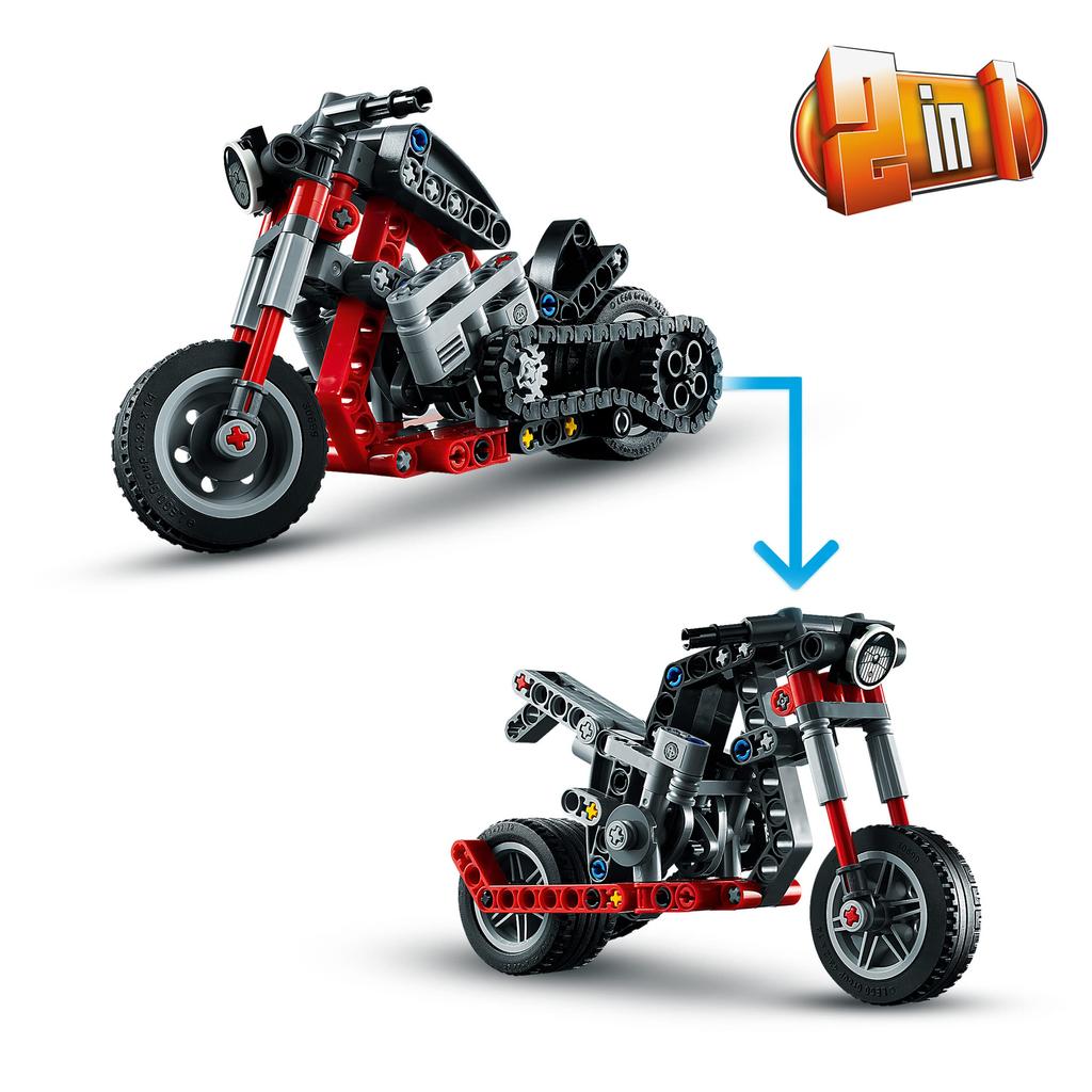 LEGO Technic Motorcycle 42132 Toy Block Současnost Motocykl STEM Vzdělávací chlapci Věk 7+