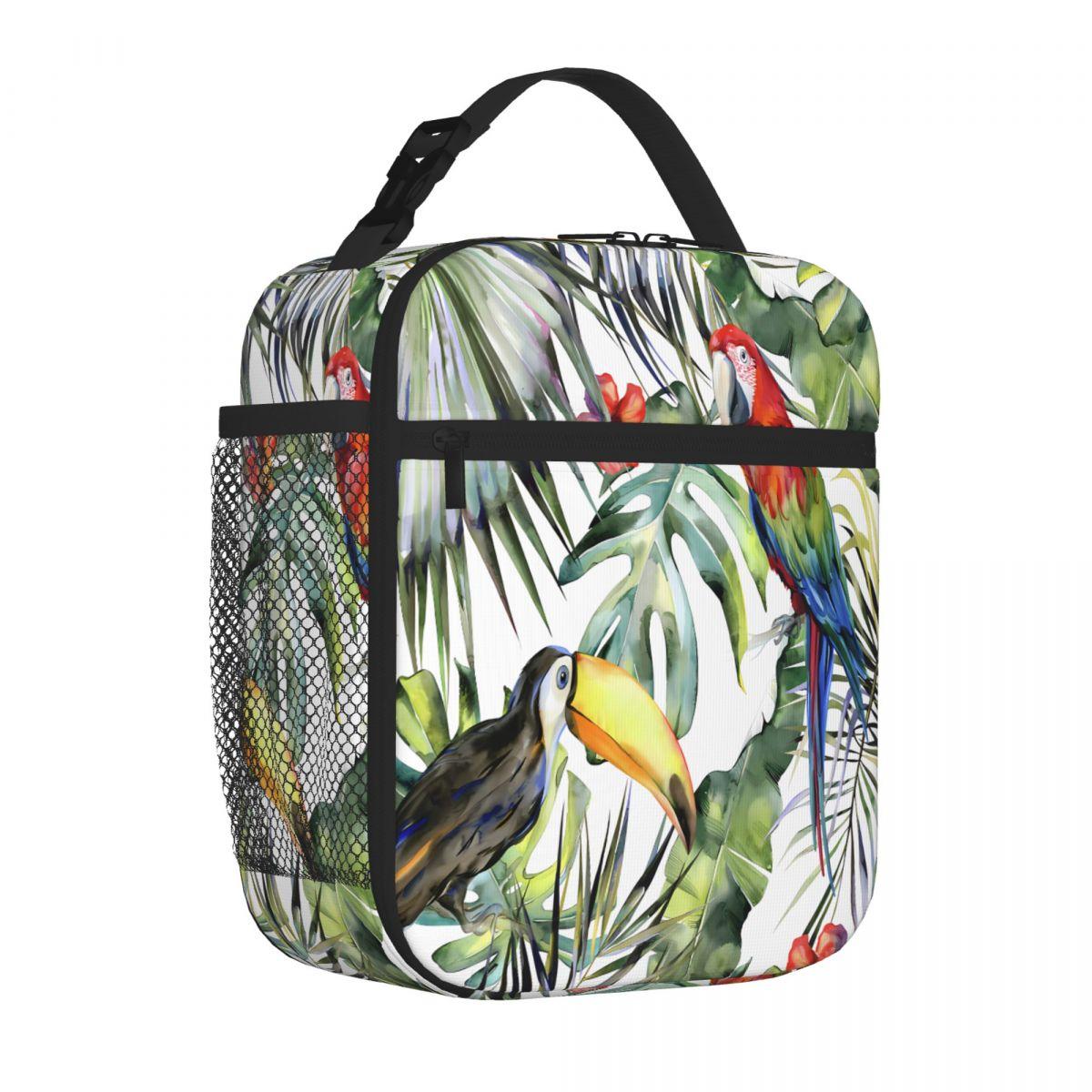 Bestselling Tropical Jungle Earthy Tone Leakproof Lunch Bag Grocery Carry Bento Bag One Size