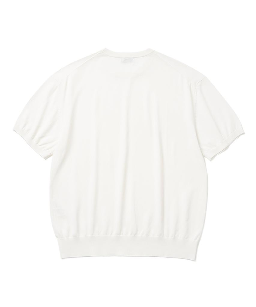 XOX Basic Cool Round Crop Short Sleeve Knit [Ivory]