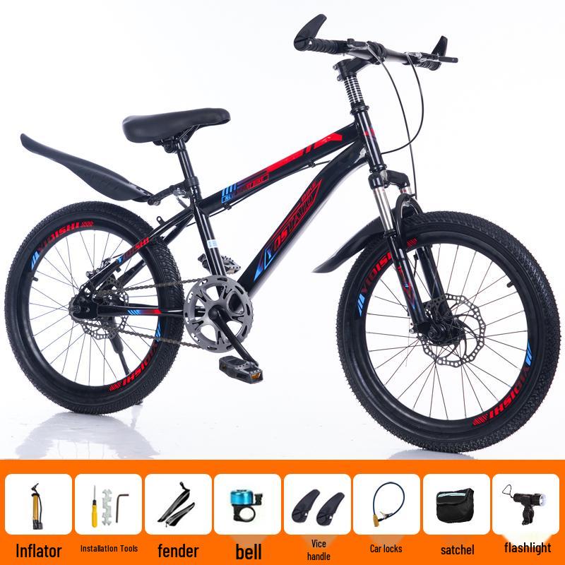Children's Mountain Bike: Variable Speed, Disc Brake, Ages 6-12, Suitable for Boys, Girls, and Teens