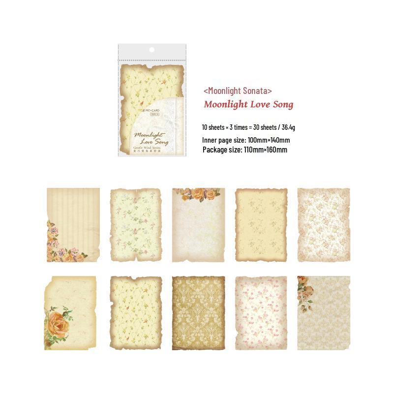 Набор бумаги с градиентом в стиле ретро Momo для DIY фона для журнала - Серия «Нежный ветер» (8 дизайнов)