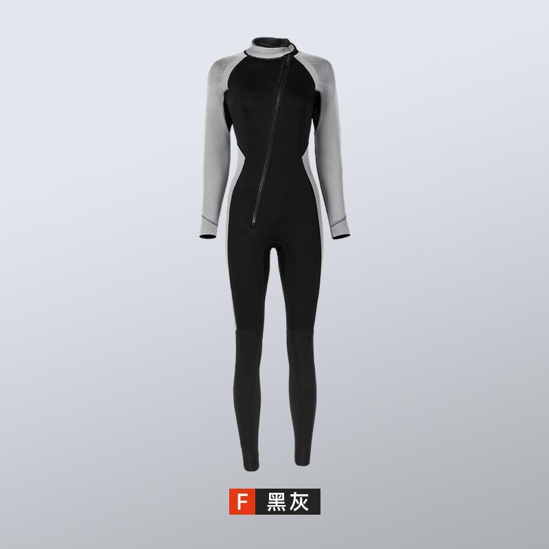 Womens 3mm Neoprene Full Wetsuit With Front Zip Freediving Surfing Warm Water Sports