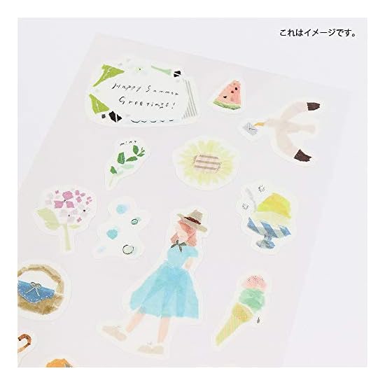Kamiiso Sansho Made in Japan Masking Seal SAIEN Miki Tamura Masking Tape Chigiri-e (Torn Paper Art)