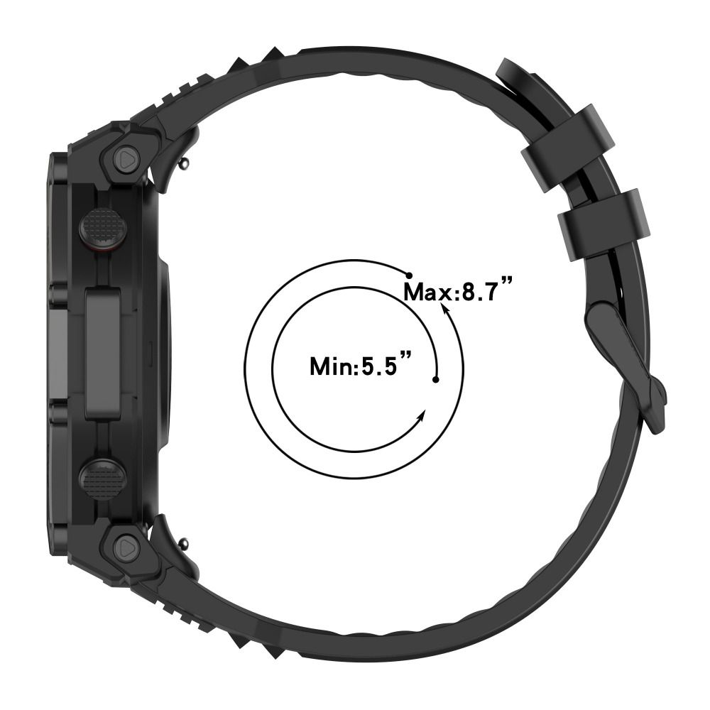 Replacement Silicone Strap Breathable 48mm Smart Watch Band Quick Release Comfortable Watch Accessories for Amazfit T-Rex 3 Pro