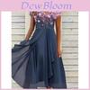 Summer Floral Chiffon Dress With Zipper For Casual Womens Fashion