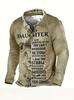 Nautical Sailing Print Long Sleeve Polo, Trendy Casual Wear