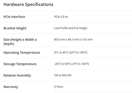 Synology E10G18-T1 10GbE Network Card (Single-Port, RJ-45) for Synology, Compatible with Synology Systems
