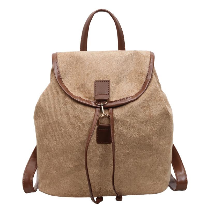 Schoolbag Dame's New American Large-capacity Backpack Bag Women's Fashion Sweet and Cool Retro Leisure Travel Bag
