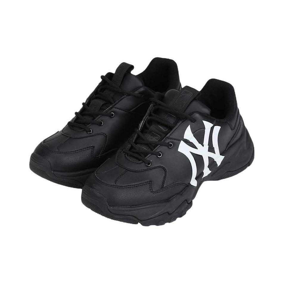MLB Big Ball Chunky Synthetic Leather Retro Print Height Increasing Low Top Dad Shoes Unisex sneakers Black White 3ASHC101N-50BKS