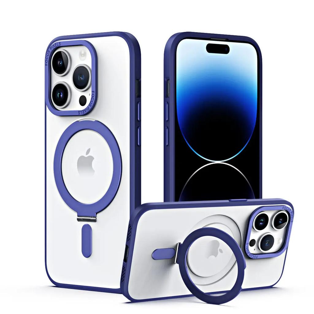 for iPhone 14 13 12 11 Pro Max Case with Magnetic Invisible Stand Compatible with MagSafe Military Drop Protection Phone Cover