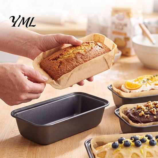 Safe Bread Baking Equipment Rectangle Loaf Pans with Parchment Liners, Nonstick Carbon Steel Easy Clean Non-stick Tin Reusable Bakeware, Heat