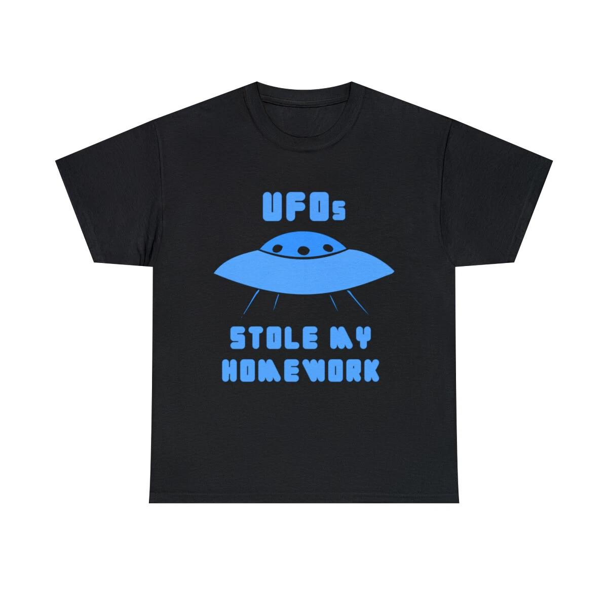 

UFOs Stole My Homework Graphic Tee Shirt, S-5XL 4XL