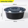 3L Round Disposable Takeaway Food Container with Lid