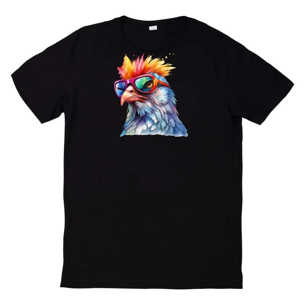 T-Shirt Aquarell cooles Huhn Motiv S