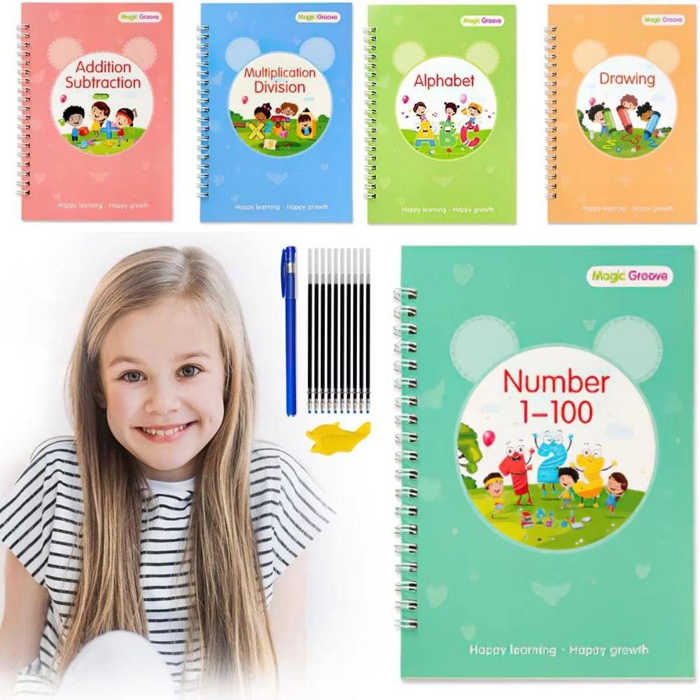 Reusable Children's Handwriting Book Handwriting Magic Practice Writing Post Primary School