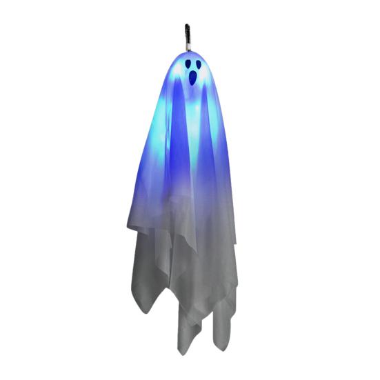 Yousheng Halloweenská závěsná dekorace duch Dynamický hororový efekt Snadná instalace Svítící závěsný duch Vnitřní venkovní ozdoba