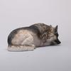 JXK Lying German Shepherd Dog Figure Dog Animal Figure Statue Miniature Dog Figurine Resin Model Toy Gift for Dog Lovers Painted Finished Product