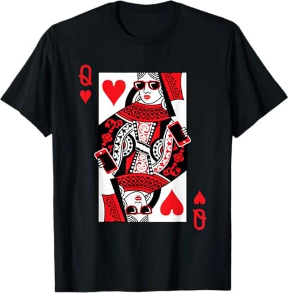 Classic Black Queen of Hearts T-Shirt 3XL