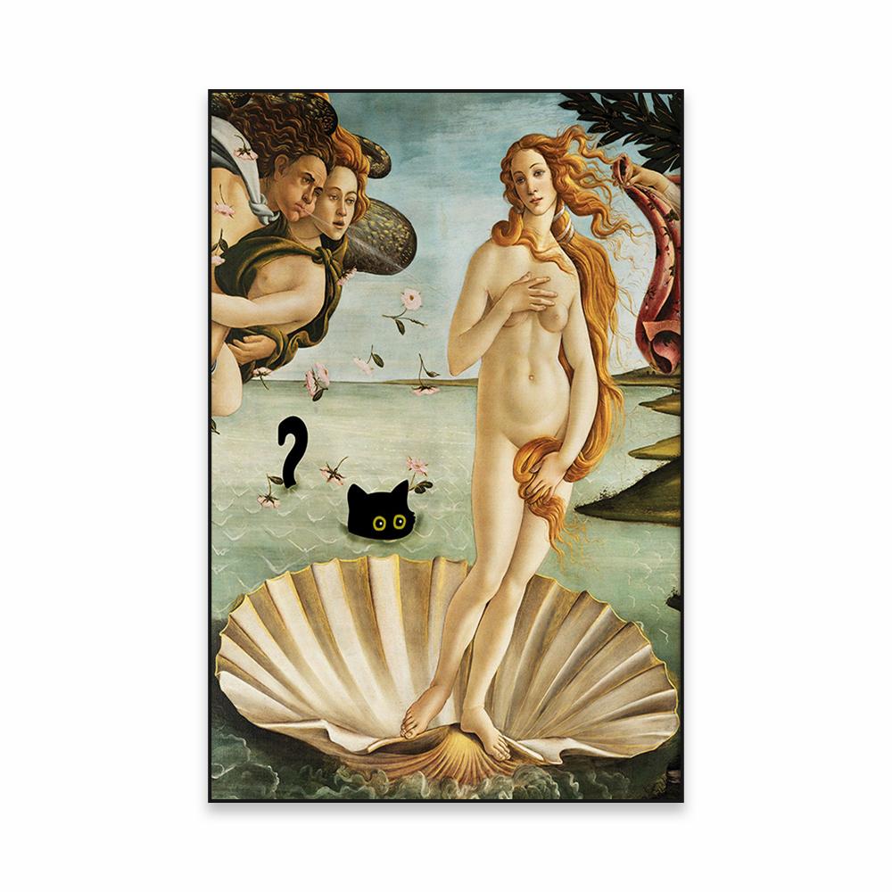 Classical Sandro Botticelli Oil Painting Poster Renaissance Art Prints Birth of Venus Canvas Painting Gallery Home Bedroom Decor