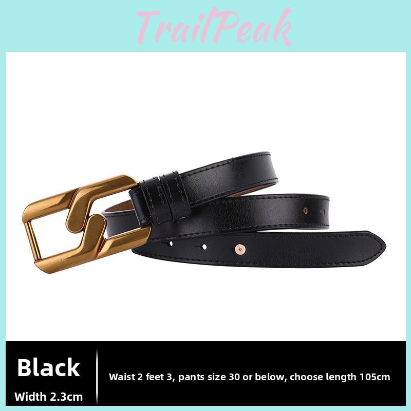 Leather Belt Waist With Metal Buckle And Stylish Flowing Design For Outfits