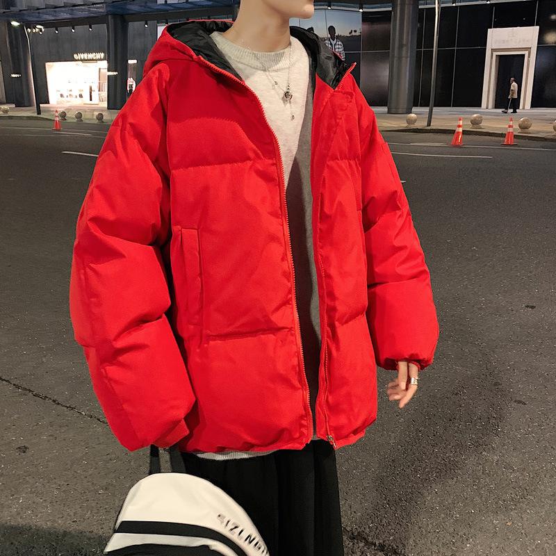 Men's Winter Casual Puffer Jacket - Windproof, Thick, Trendy Cotton Outerwear for Teens
