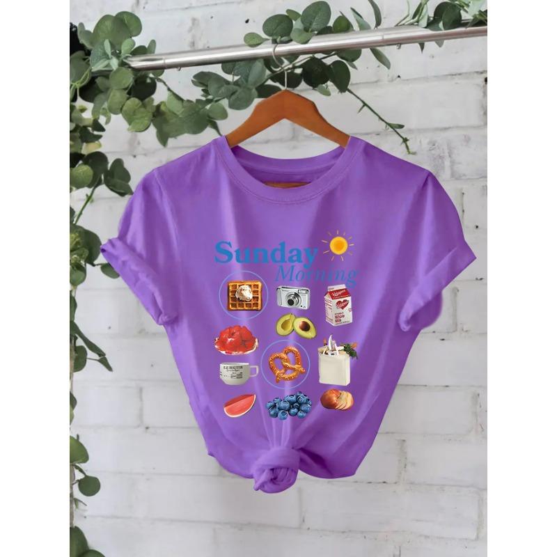 New Women's Round-neck Loose Short-sleeved Casual Pure Cotton T-shirt