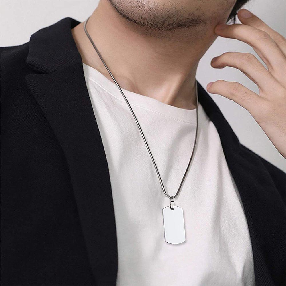 201 Stainless Steel Rectangle Stamping Blank Tag Pendants 43x24x1mm Hole: 3mm Stainless Steel Color 43x24x1mm Hole: 3mm 20pcs/box