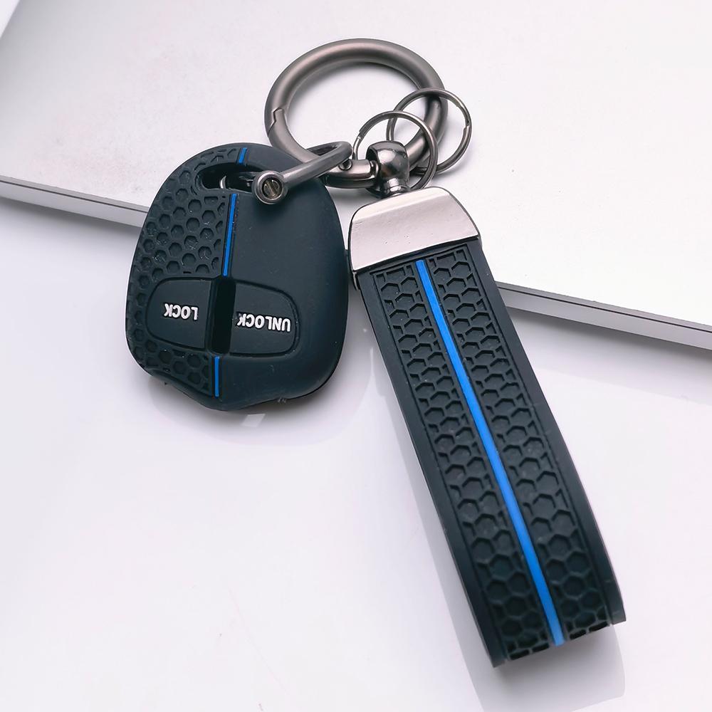 Key Fob Cover for Mitsubishi Lancer EX Outlander ASX Pajero Sport Eclipse Cross with Keychain Anti-Scratch Surface Shockproof Structure