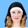 Nun Habits Hat Nun Headpiece Nun Headband Hat for Women Adult Halloween Cosplay Costume Accessory