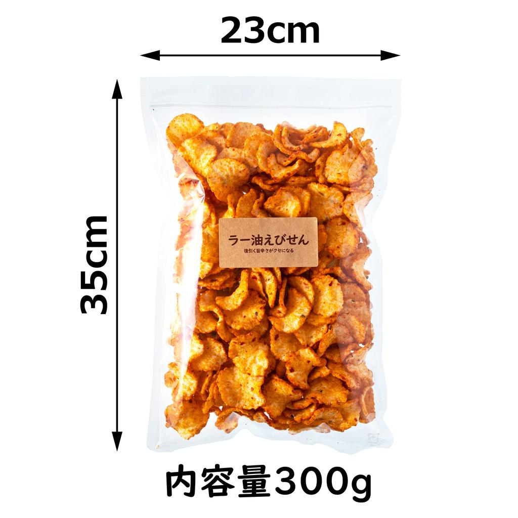 Spicy Kobo Chili Oil Shrimp Crackers with Commercial Use Snacks Senbei Rice Crackers Snacks Delicious and Spicy Rich Chili Oil Ebisen 300g (300g