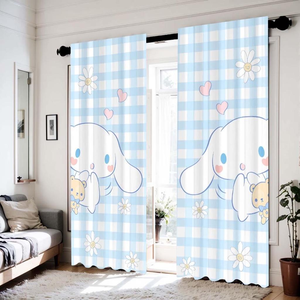 Adorable Anime Dog Blackout Curtains for Bedroom, Kitchen, and Bathroom