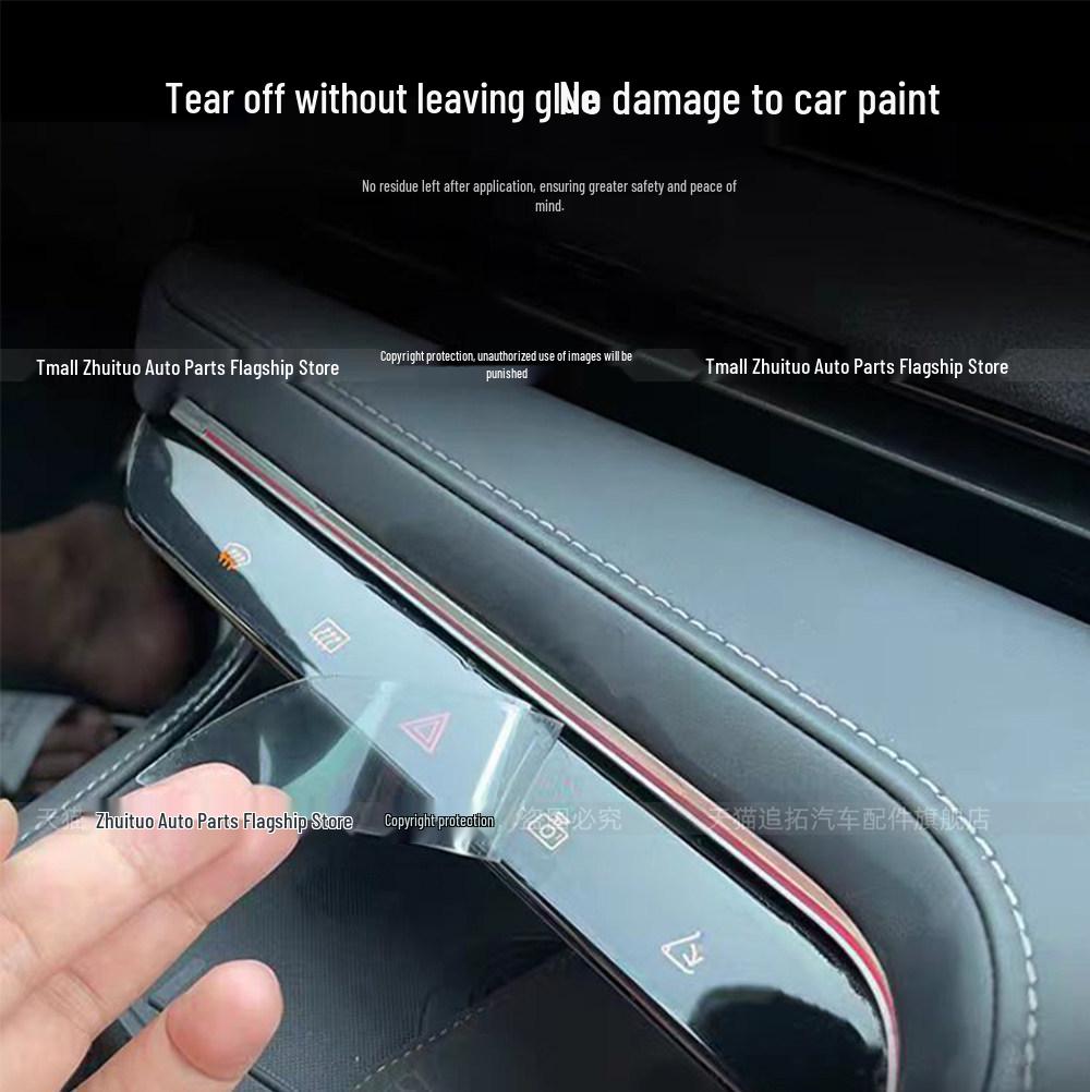 Compatible Gear Shift Button Sticker & Interior Protection Film for 5th Gen Chery Tiggo 8 (26 Models)