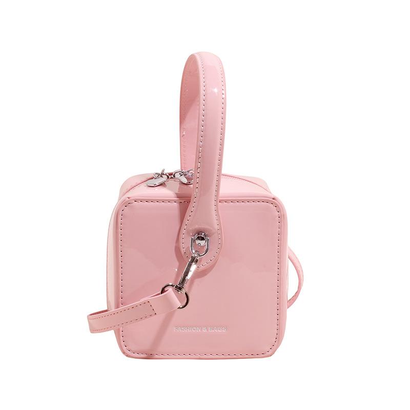 Niche texture portable box bag women's 2025 new fashion small square bag solid color messenger high-end handbag
