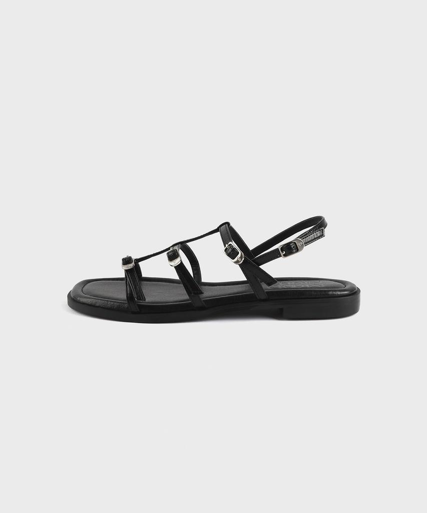 Moodnight Fidel Layered Belted Strap Flat Sandals - 6 Colors (Type A)