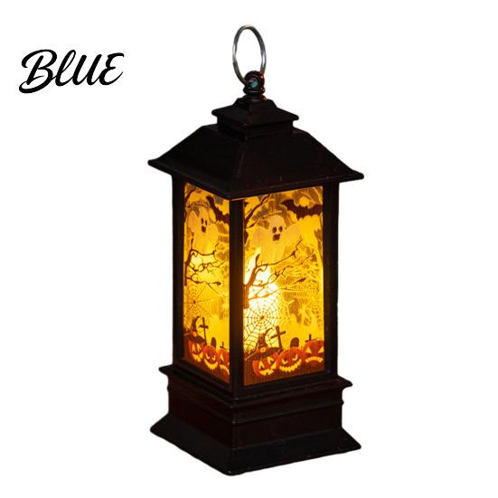 Flexible Placement Lamp Halloween Night Light Vintage Battery Operated LED Lantern Simulated Flickering Flame Warm Glow Light Lantern for Party Home