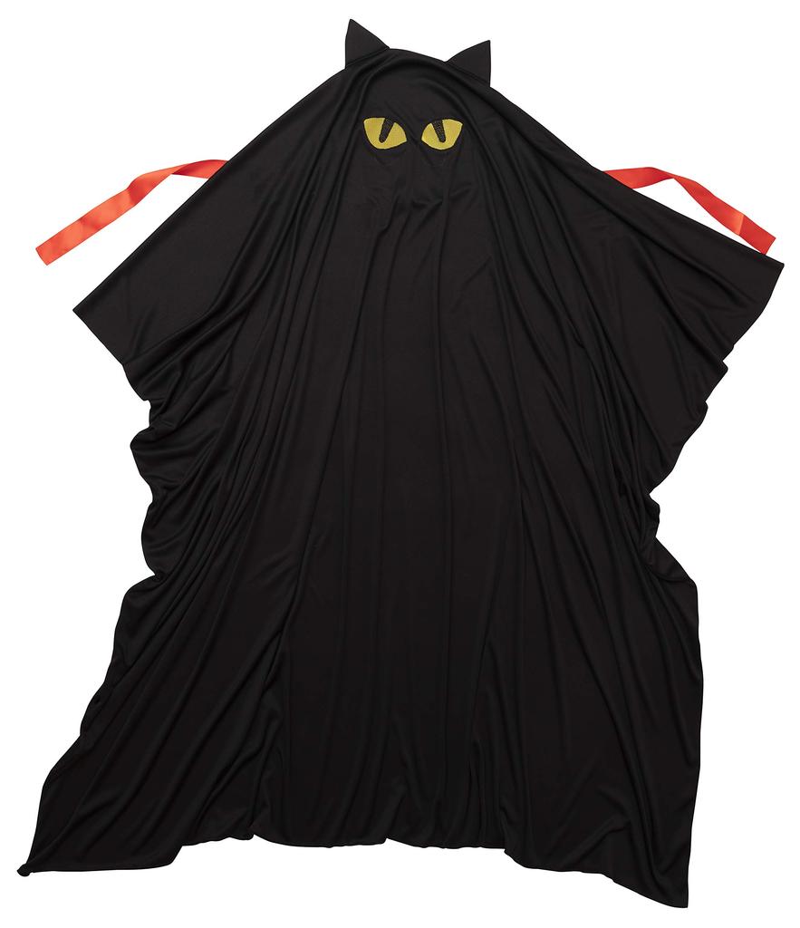 Clearstone Cosplay Halloween Teru Teru Cat Black 2-Way Poncho, Unisex,