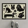 1PC Black Cat Carpet Welcome Mat Cute Cartoon Nonslip Area Doormat Carpet for Live Room Rug Bedroom Outdoor Carpet Home Decor