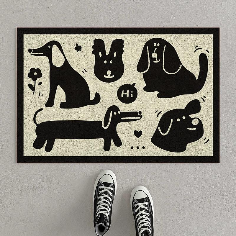 1PC Black Cat Carpet Welcome Mat Cute Cartoon Nonslip Area Doormat Carpet for Live Room Rug Bedroom Outdoor Carpet Home Decor