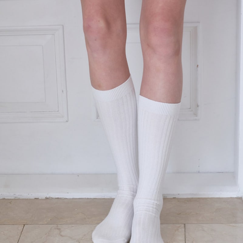 OVT-U Basic Daily Rib Knee Socks_4 colors