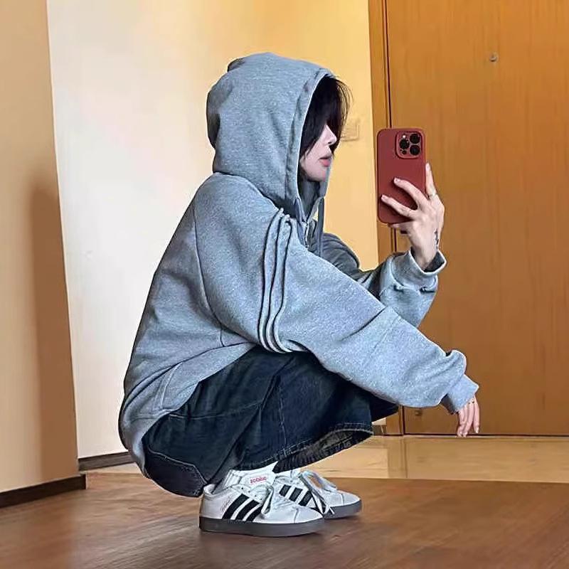 

2024 Unisex Trendy Hong Kong Style Hooded Sweatshirt L
